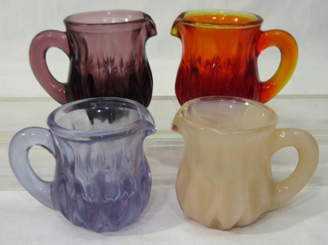 Set of 4 Individual Creamers: Marked D. Hart 2 1/4"T