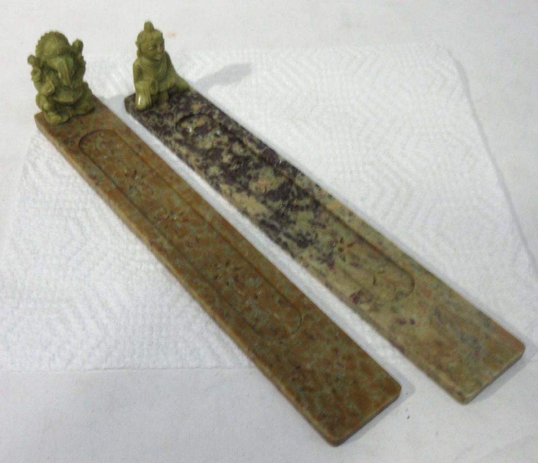 2 Oriental Incense Trays: 2 1/2"T x 2" x 11"