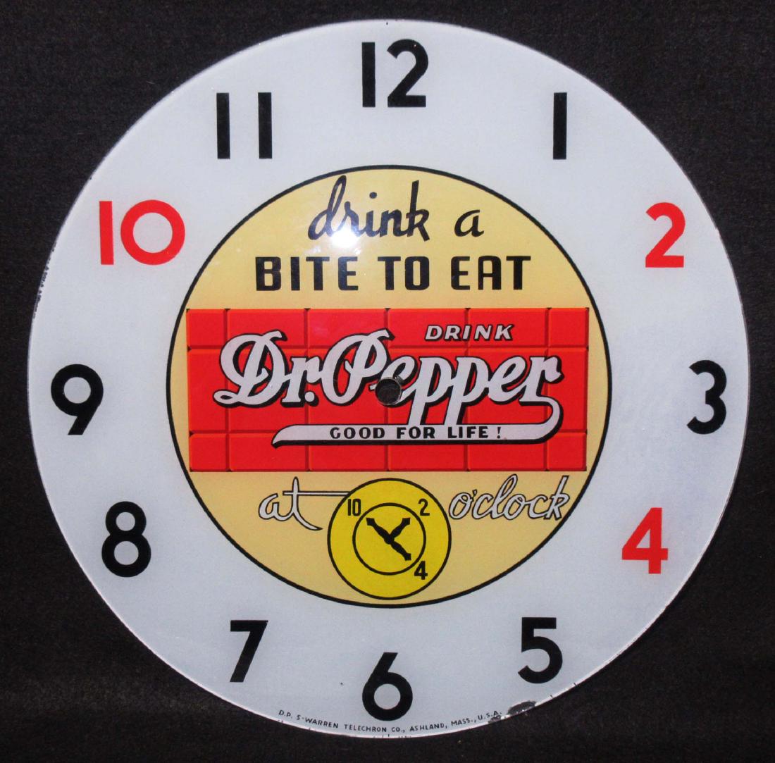 Vtg. Dr. Pepper Clock Face