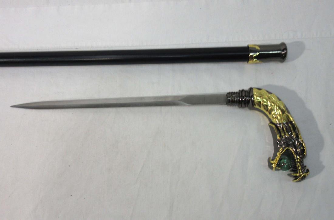 Modern Dragon Handle Sword Cane: 34"L