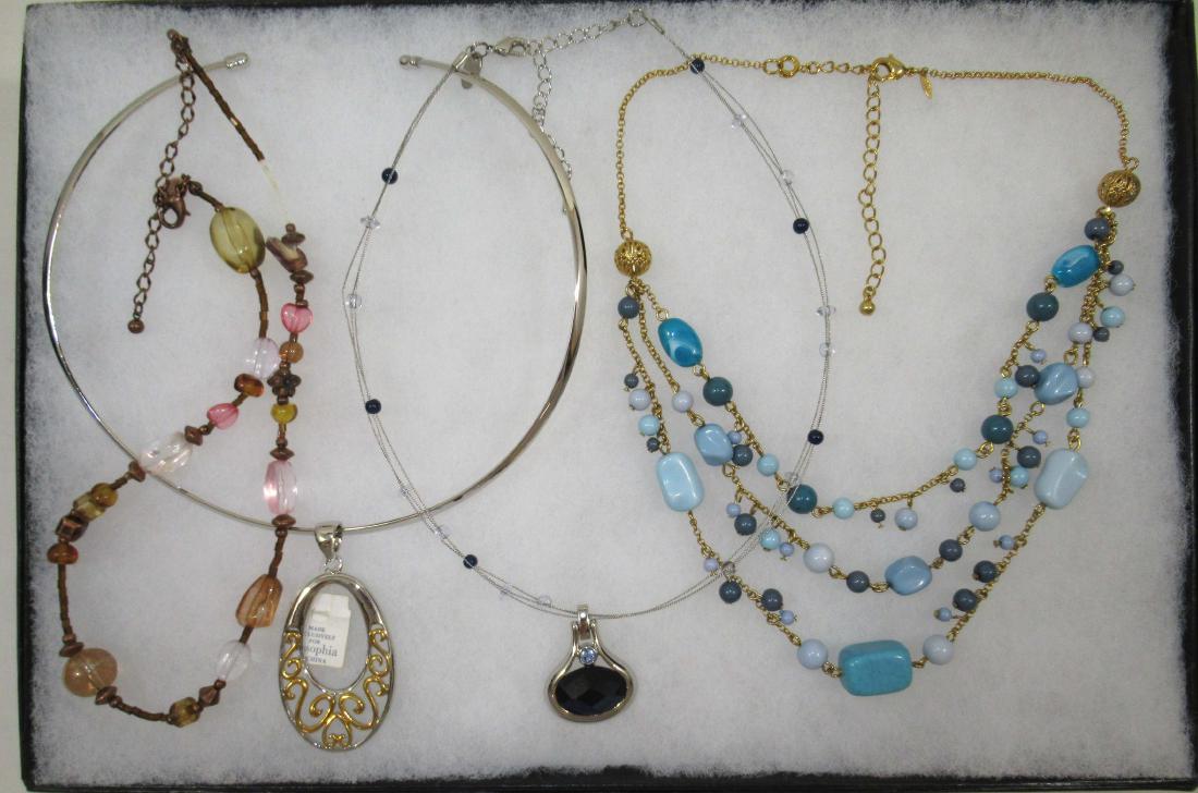 4 Lia Sophia Necklaces: 4pc