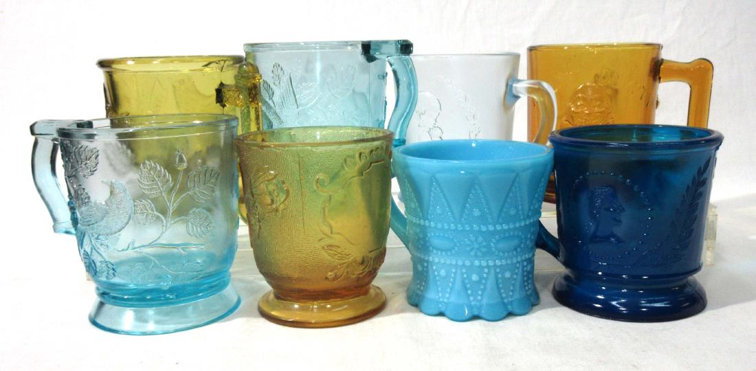 8pc EAPG Children's Mugs: 3" - 3 3/4"T