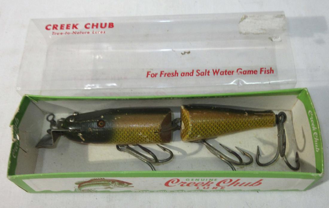 Vtg. Wooden Lg. Fishing Lure Orig. Box: 7 1/2"L