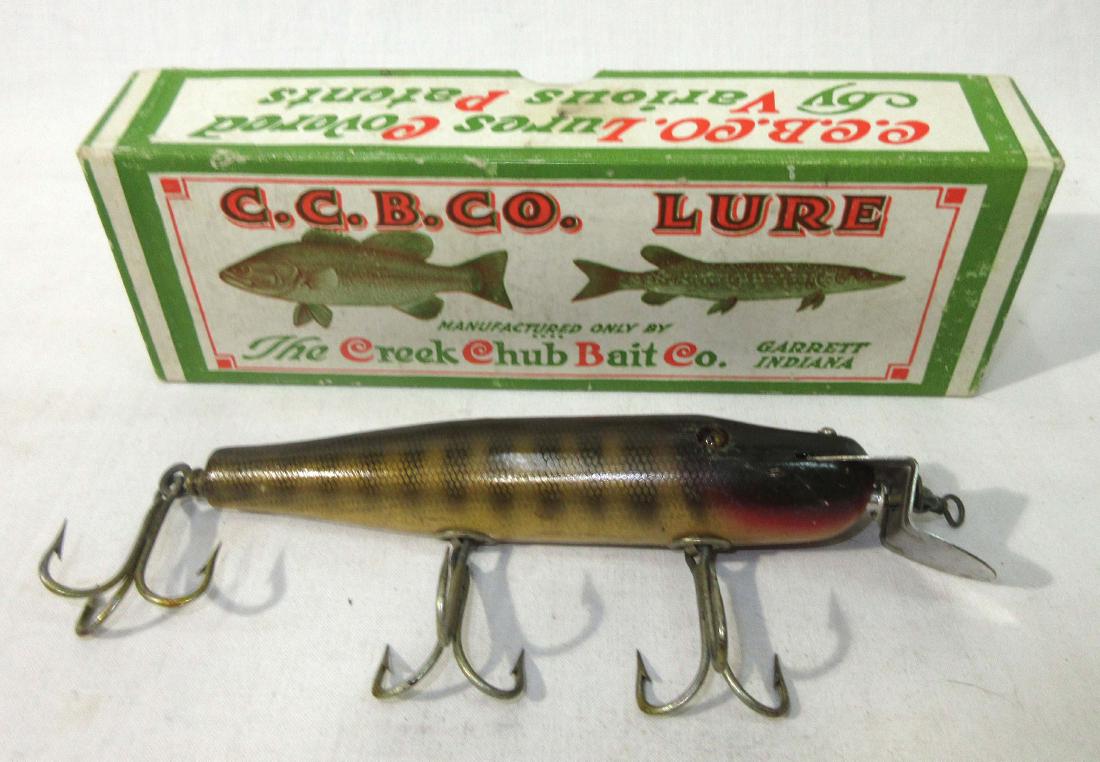 Vtg. Wooden Lg. Fishing Lure Orig. Box: 6 1/2"L