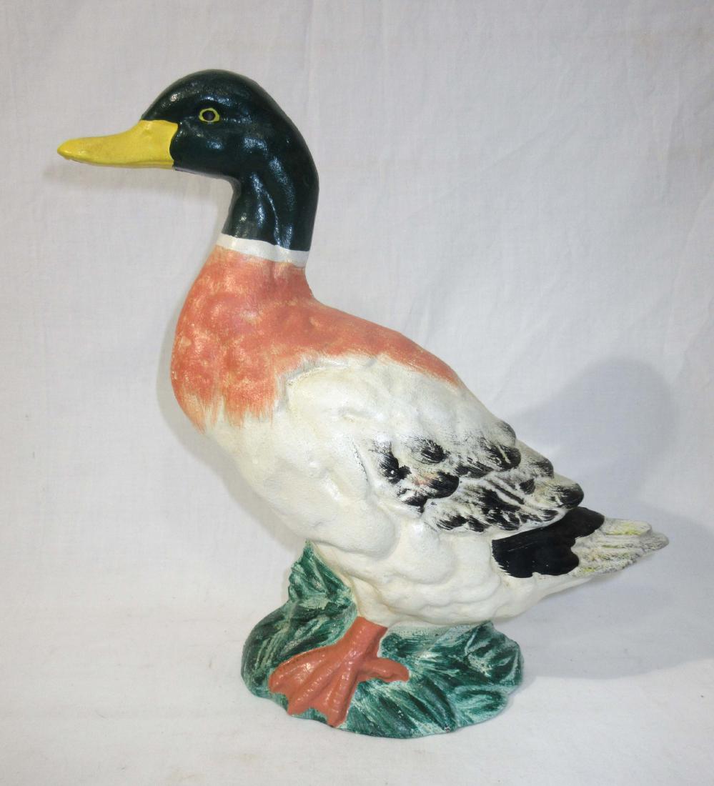Modern Cast Iron Duck Door Stop: 12"T x 11"W