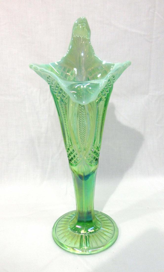 Iridescent Vase w/ Opalescense: 12"T x 5"W