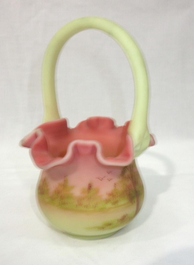Fenton Burmese Basket: 6 1/2"T x 3 1/2"W