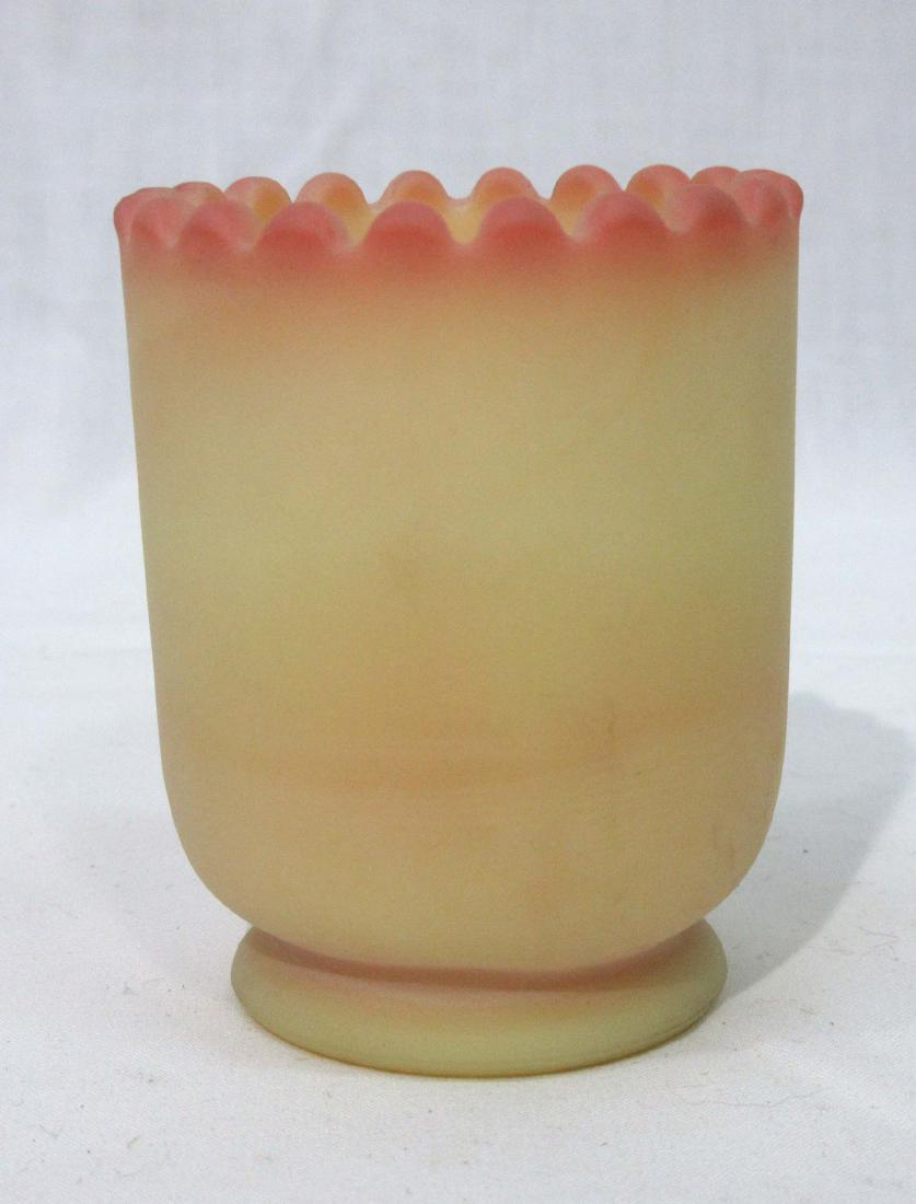 Fenton Burmese Toothpick Holder: 2 1/2"T