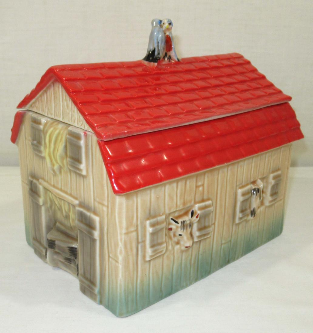 Barn Cookie Jar: 9" x 9" x 6 1/2"