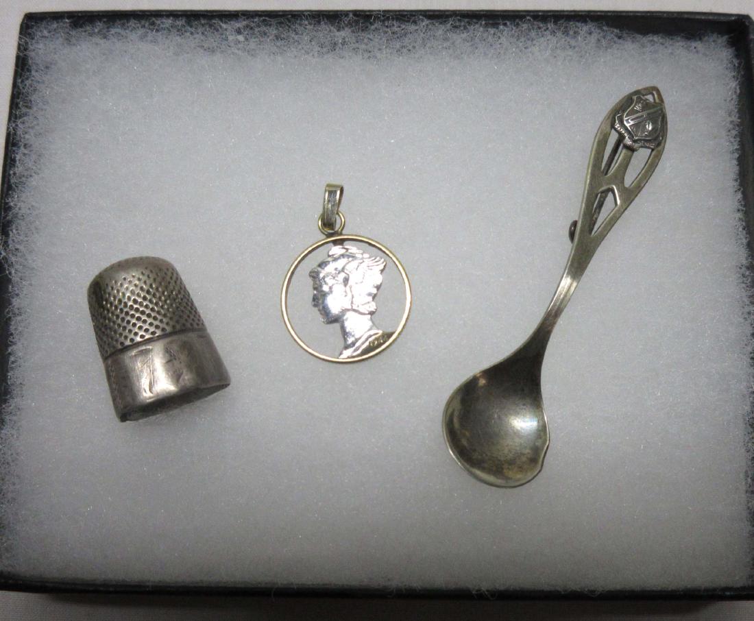 Sterling Pendant & Thimble: 3/4" - 2 1/4"