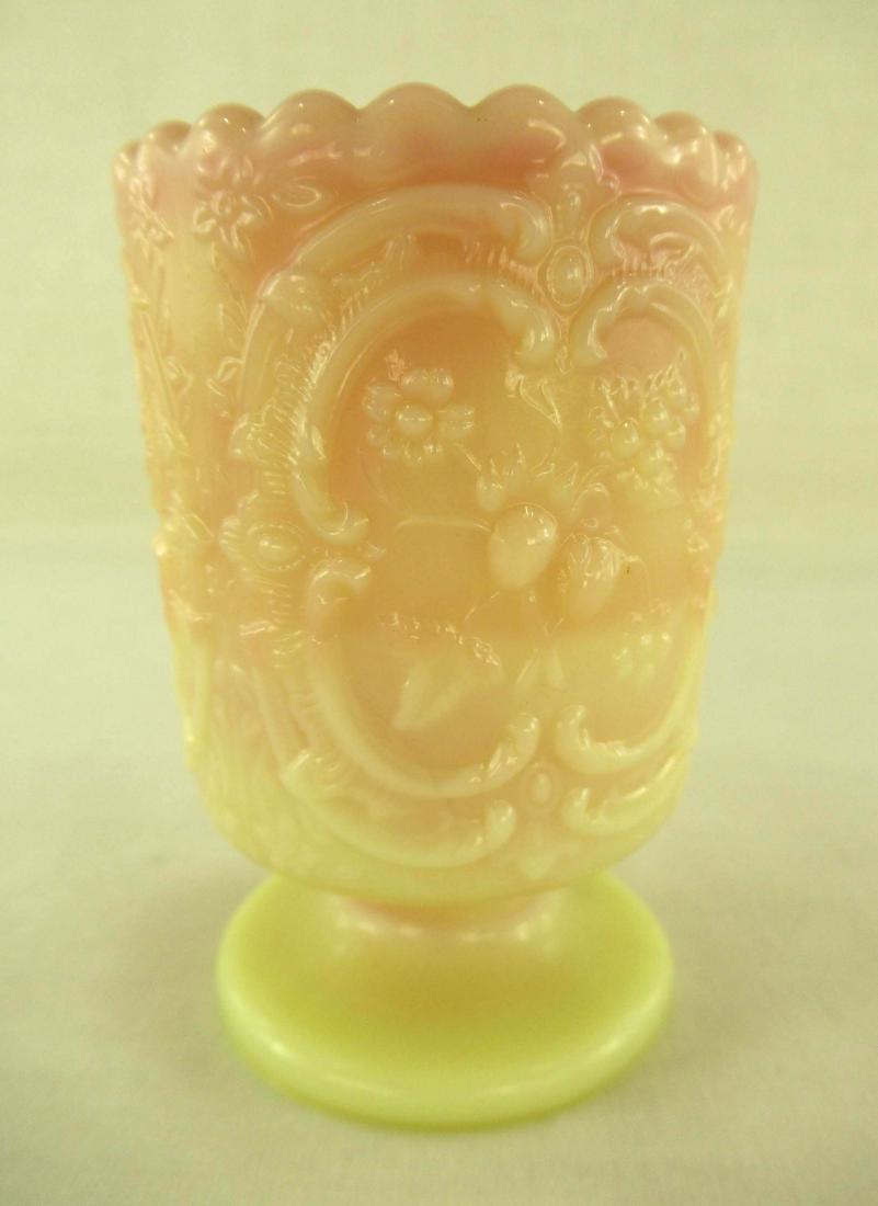 Fenton Burmese Toothpick Holder: 3 1/4" x 2 1/8"