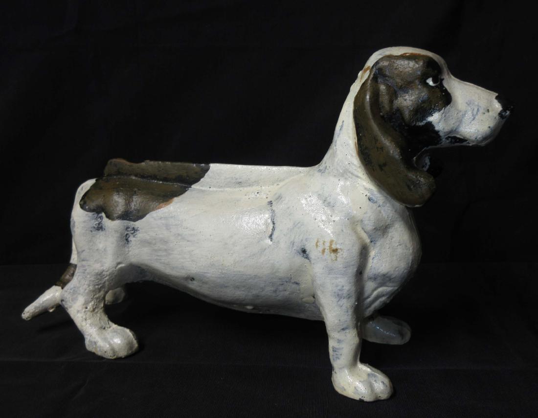 Modern Cast Iron Dog Doorstop/Boot Scraper: 7 1/2"T x 13" x 4"