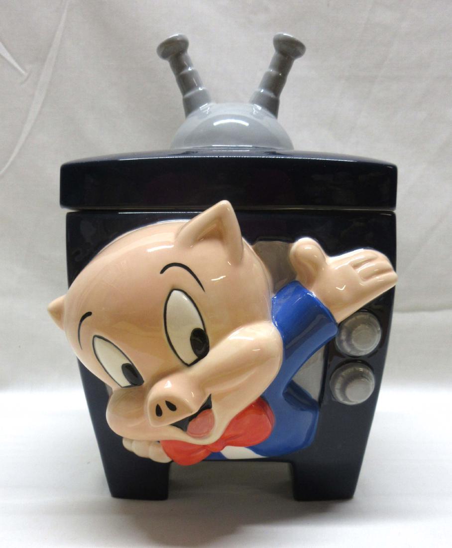 Porky Pink/TV Cookie Jar: 10 1/2"T x 7"W