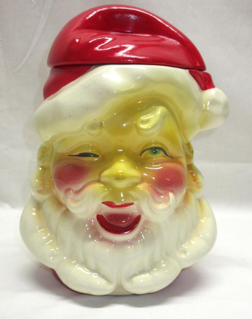 Santa Cookie Jar: 10"T x 7 1/2"W