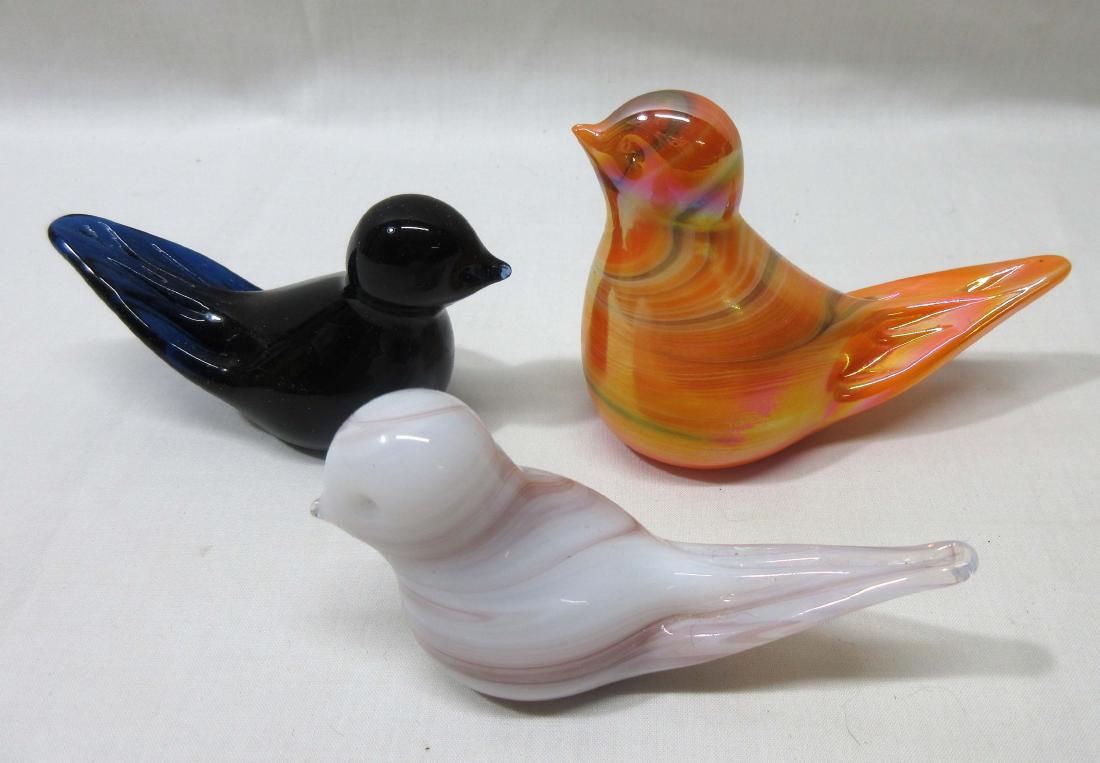 3 Gibson Bird Paperweights: 3 1/2" - 4"
