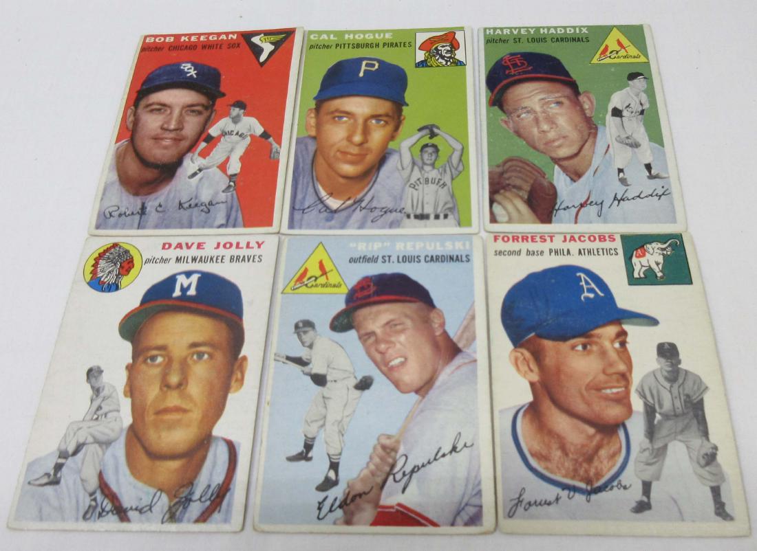 (6) 1954 Topps Baseball Cards: 6pc