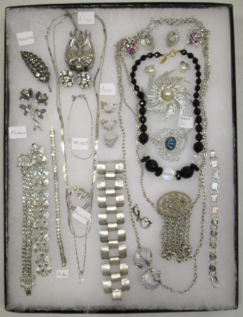 Lot of Designer Jewelry: Sarah Cov., Krementz, Trifari, Monet, Lisner, Hollycraft, etc.