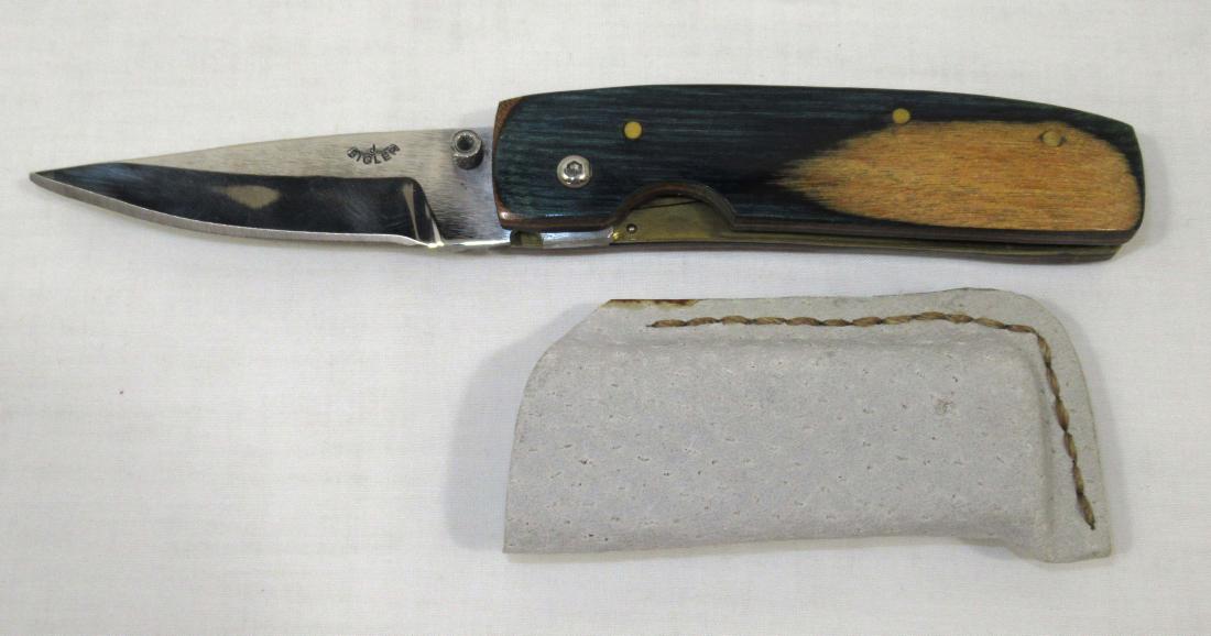 Handmade Folding Knife by Jay Bigler: Well known knife maker from Anna, IL. 6 5/8"L Open