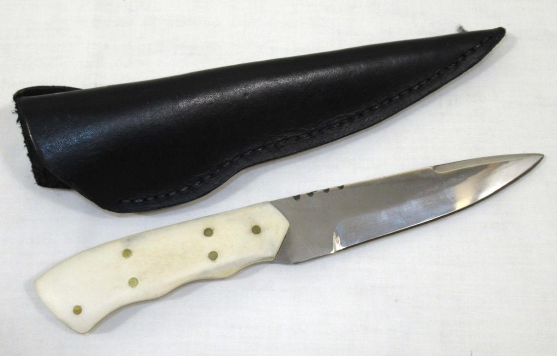 Handmade Sheath Knife by Jay Bigler: Well known knife maker from Anna, IL 8 1/2"L