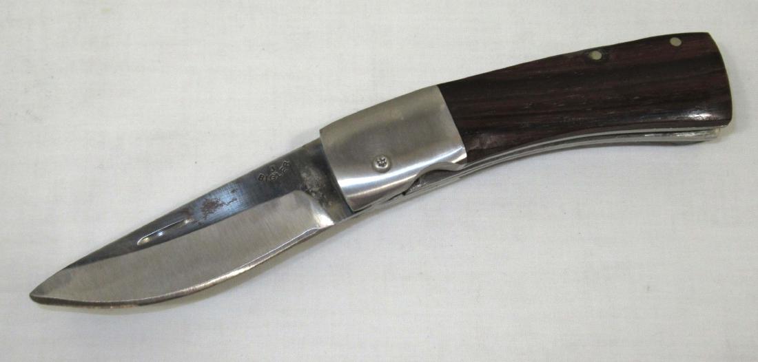 Handmade Folding Knife by Jay Bigler: Well known knife maker from Anna, IL. 6 1/4"L open