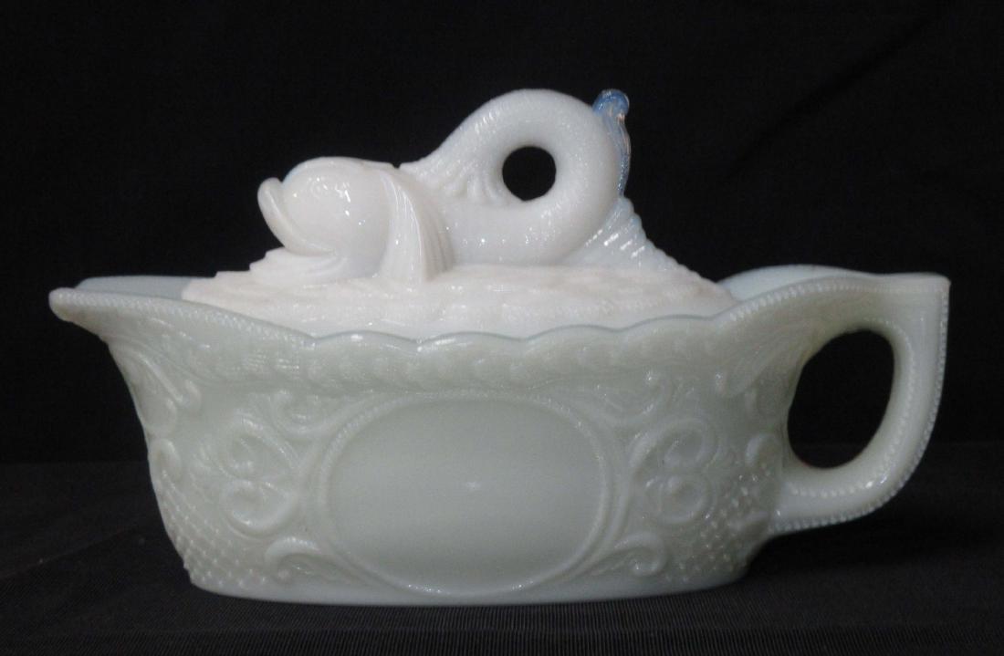 Dolphin Covered Dish: 4"T x 7" x 3"