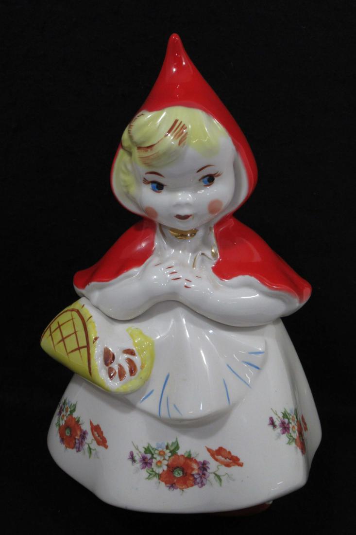Little Red Ridding Hood Cookie Jar: 13 1/2"T x 8"W
