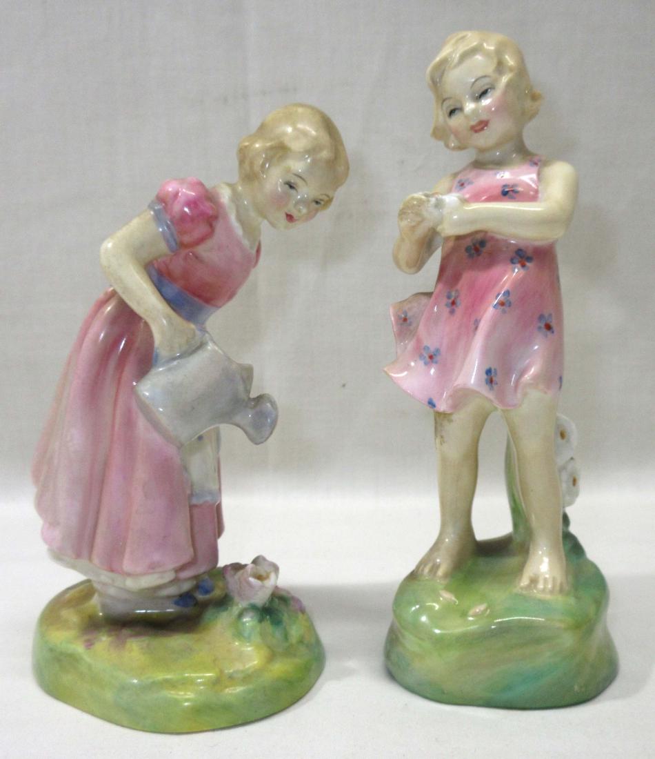 2 Royal Doulton Figurines: He Loves Me & Mary Mary, 5 1/2"T x 2"W & 5 1/2"T x 3"W