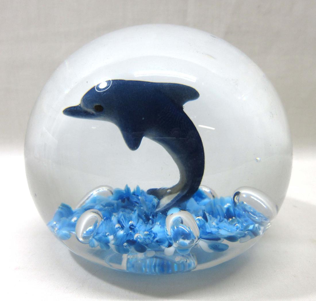 Gibson Sulfide Dolphin Paperweight: 4"