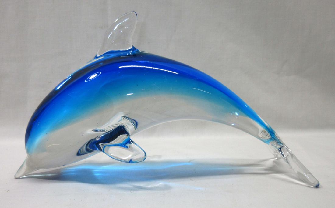 Murano Dolphin: 6"T x 10"L