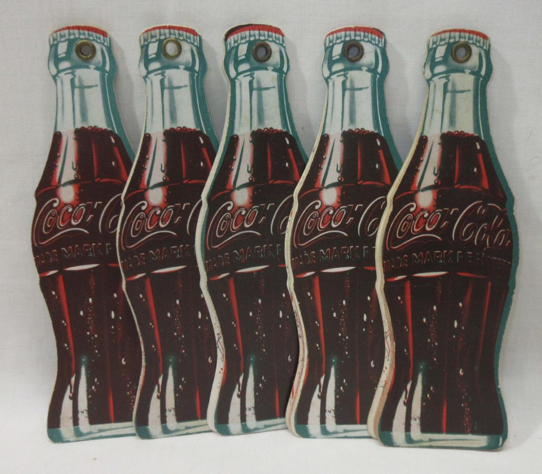 5 Coca Cola Bottle Souvenir Folders NOS: 6 1/4"T x 2"