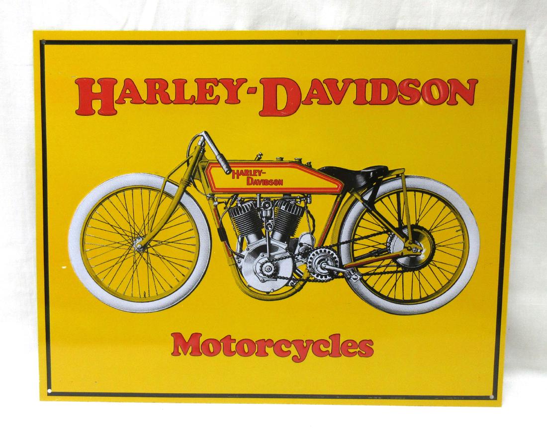 Modern Embossed Harley Davidson Motorcycle Tin Adv.: 11" x 14"