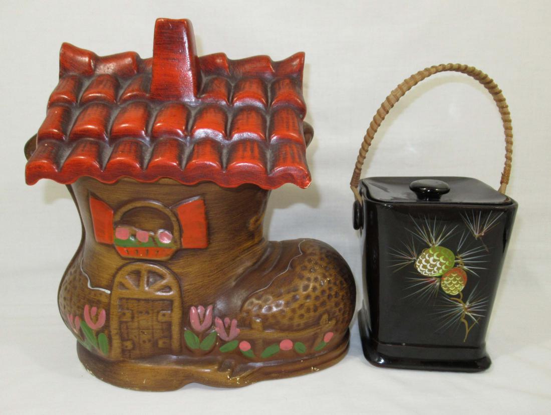 2 Cookie Jars: 11 1/2"T & 6"T