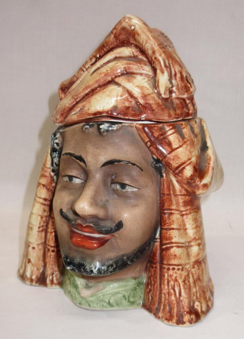 Porcelain Arabian Tobacco Jar: 6"T x 5"W