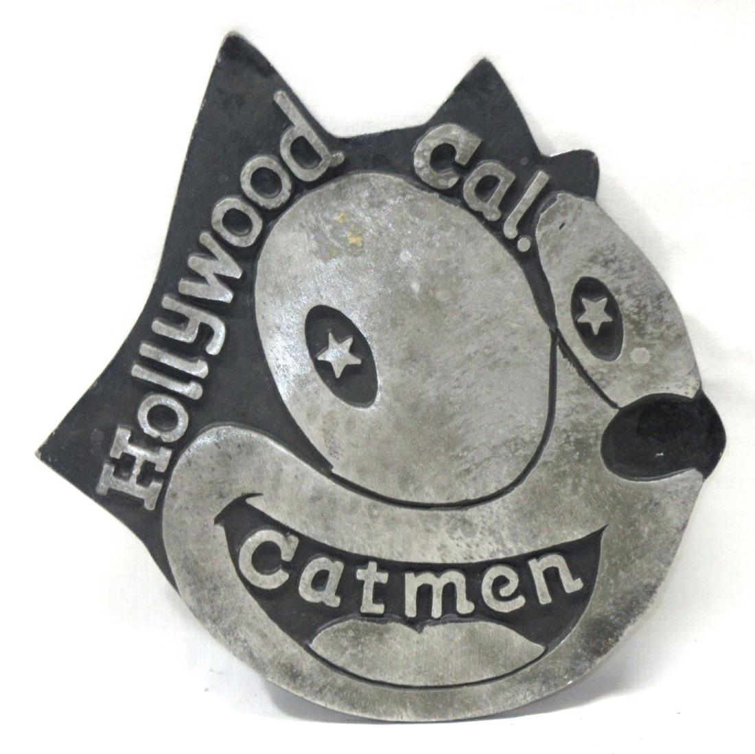 Modern Hollywood Catmen Sign: 7 1/2" x 8 1/2"
