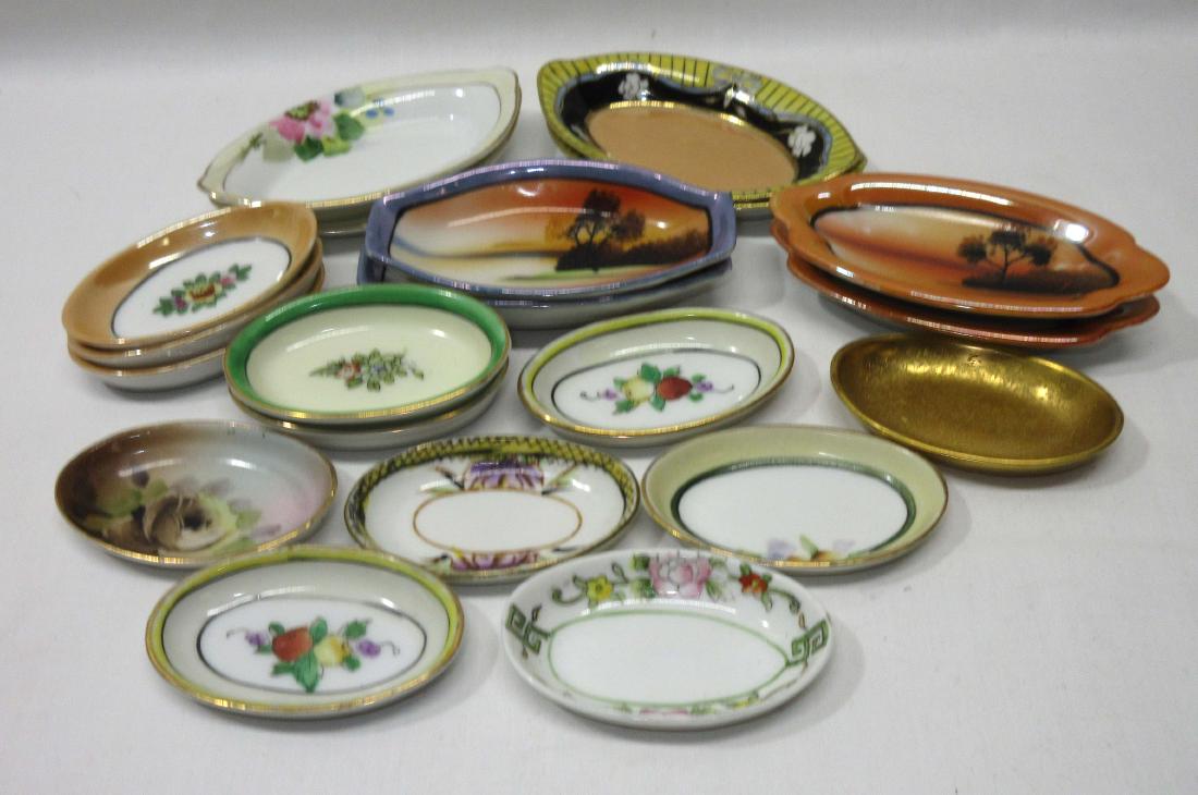 Group of 20 HP Porcelain Salts: Noritake, Pickard, Nippon, etc
