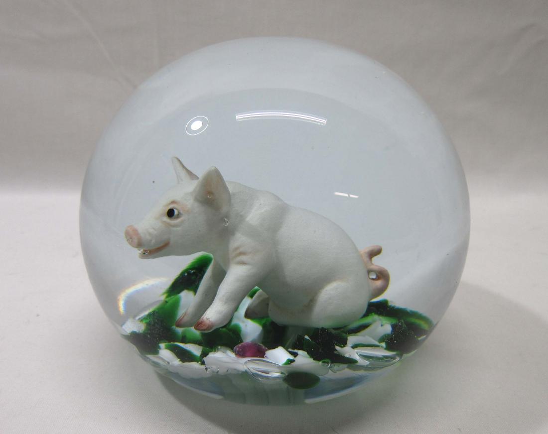 4" Sulfide Pig Paperweight: Gibson 4"
