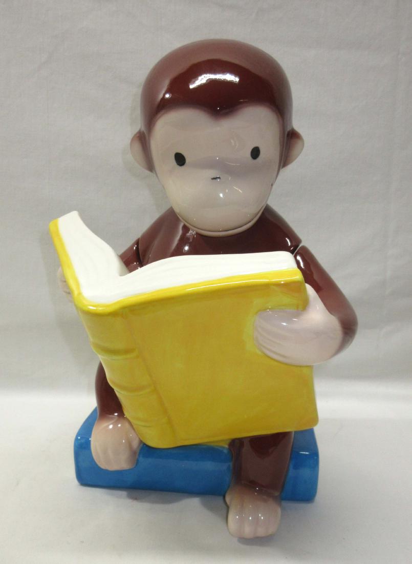 Curious George Cookie Jar: 12 1/2"T x 9 1/2"W
