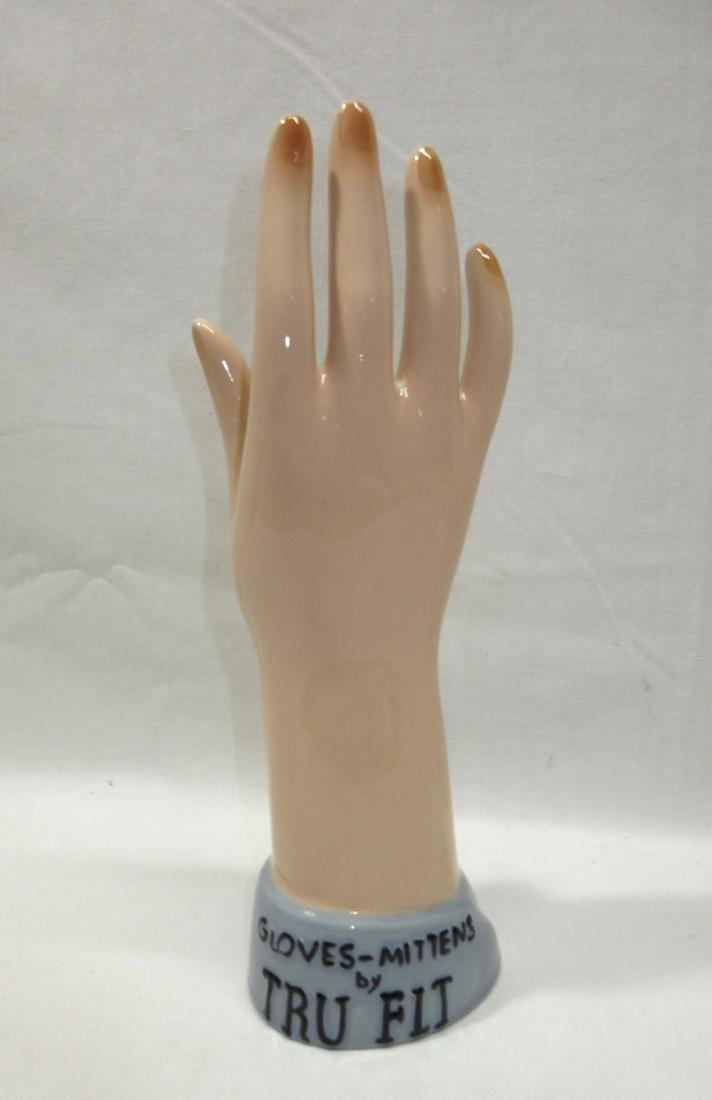 Glove Mold Ring Holder: 9 1/2"T x 3"W