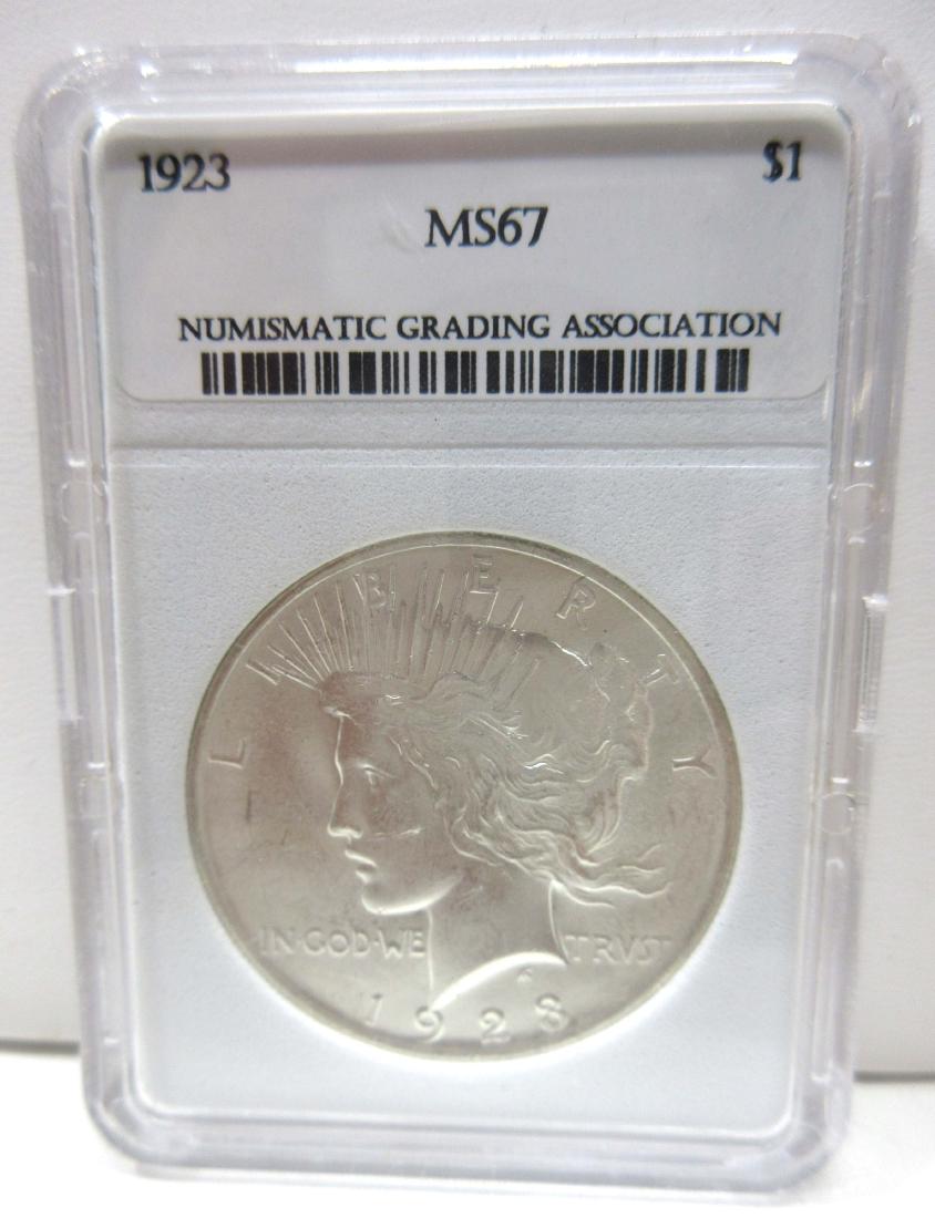 1923 Silver Dollar MS67: 1923