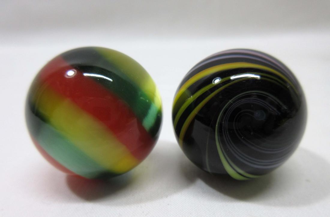 2 1 1/16" Handmade Marbles: 1 1/16"