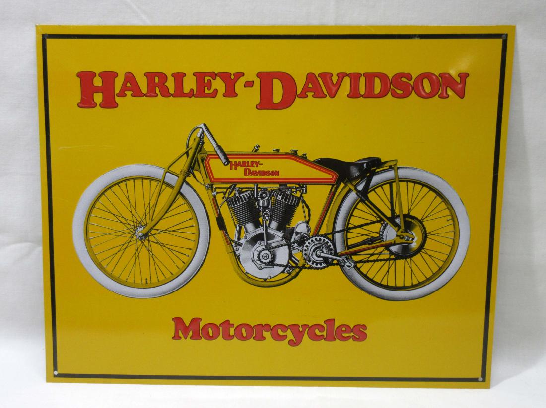 Modern Tin Harley Davidson Sign: 11" x 14"