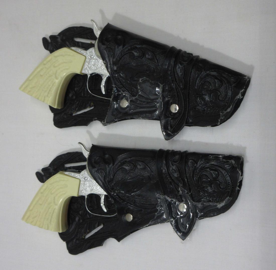 Pair Cap Pistols & Holsters: 8" Holsters 6 1/2" Gun