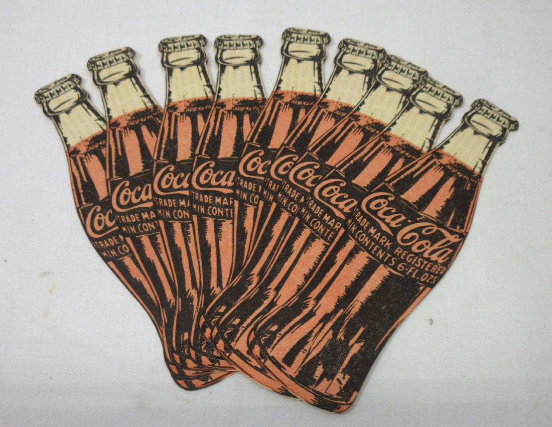 9 Vtg. Coca Cola Free Bottle Tickets: 9pc
