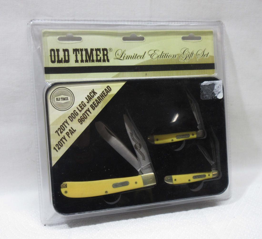 3 Old Timer Pocket Knife Gift Set: 2 3/4" - 4" knives