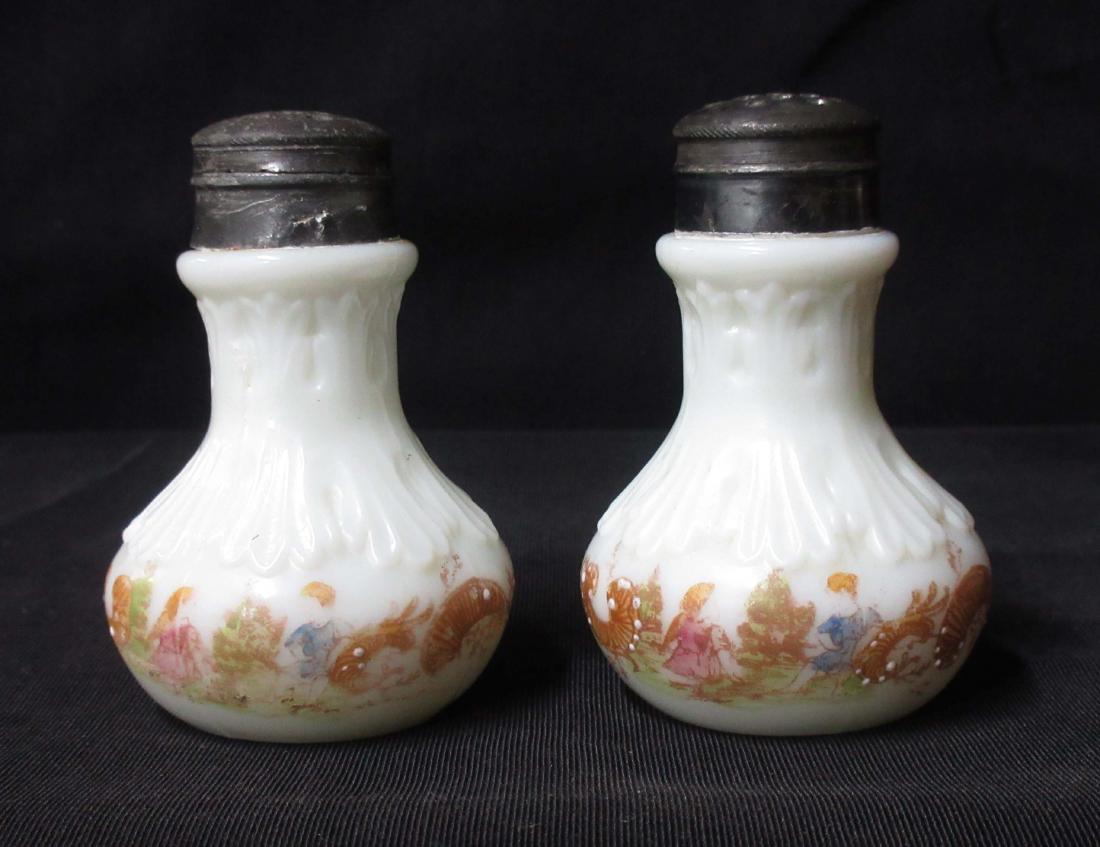Antique Pr. Mt. Washington Salt & Pepper: 3 1/8"T