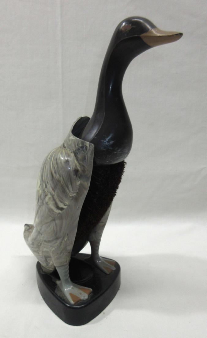 Bakelite Duck Brush & Holder: 10 3/4"T x 4 1/2"W