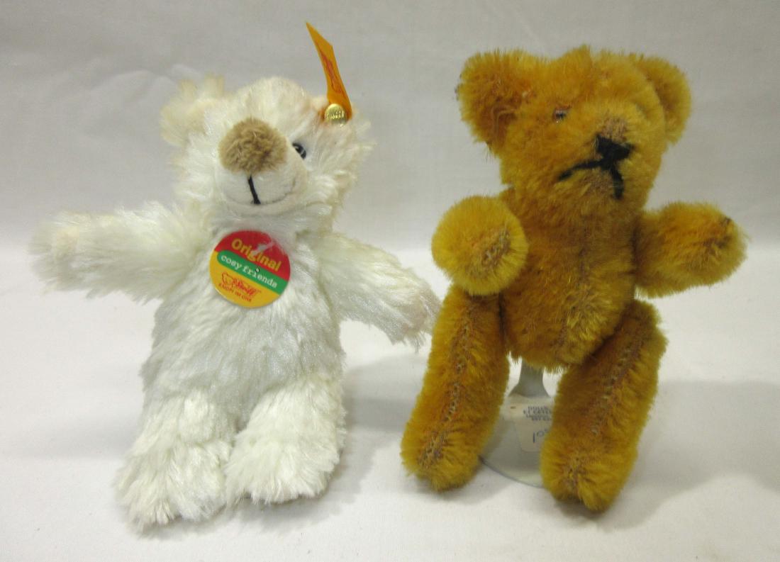 Steiff Bear Keychain & Jointed Bear: 4 1/2"T No Stands