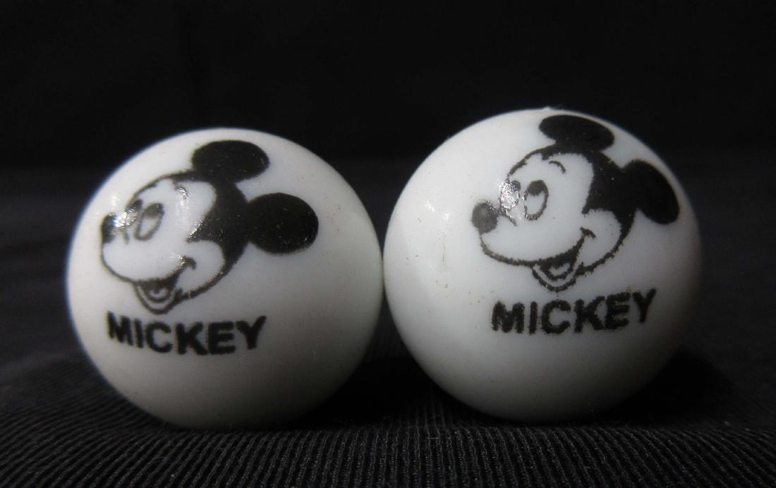 (2) 15/16" Mickey Mouse Marbles: 15/16"