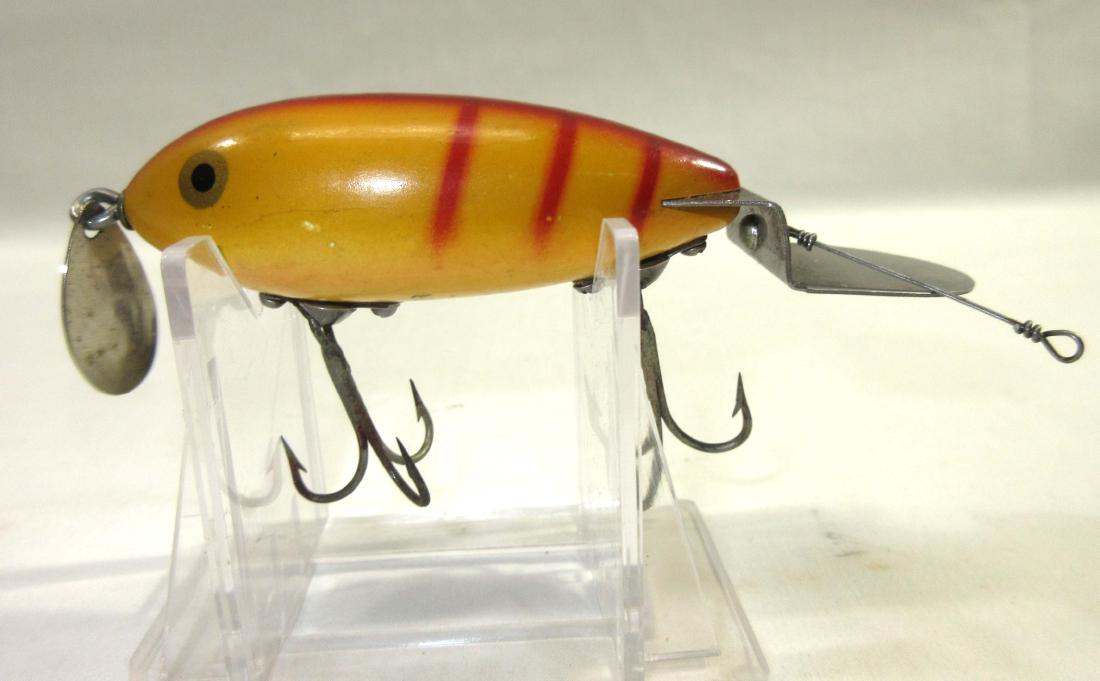 Vtg. Wooden Heddon Crab Fishing Lure: 4"