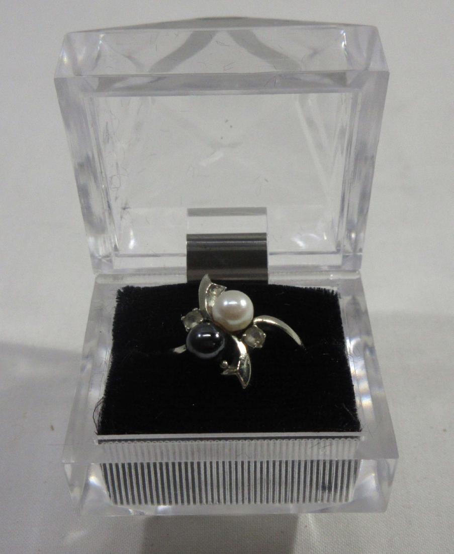 10K Gold Ring Spinel-Pearl Sz 5: Size 5